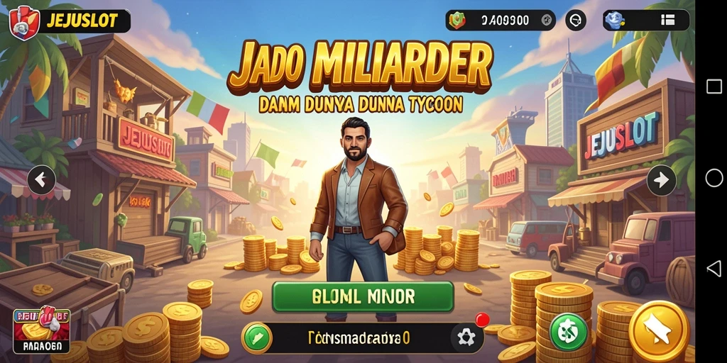 Screenshot utama JEJUSLOT menampilkan gameplay Tycoon yang seru.