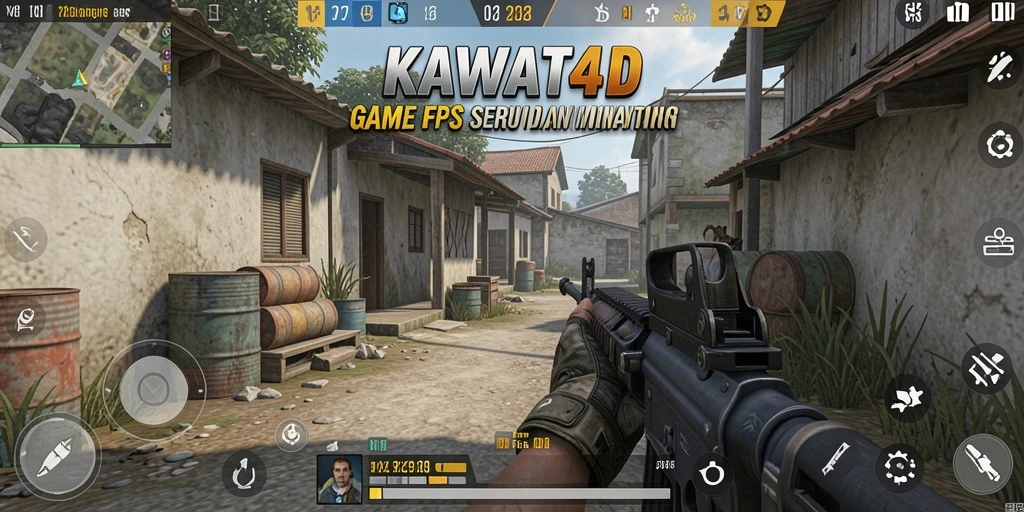 Tampilan menarik dari gameplay KAWAT4D yang penuh aksi.