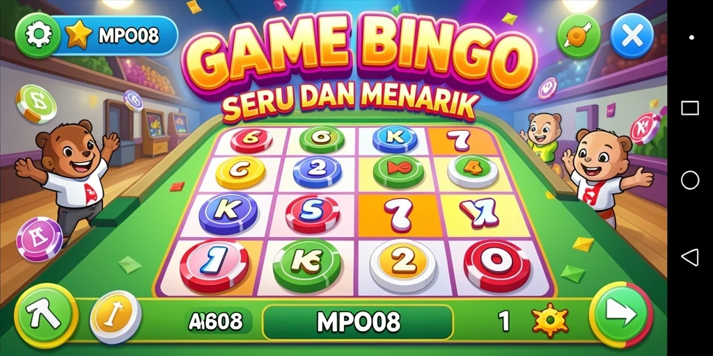 Screenshot gameplay MPO08 menampilkan keseruan bermain Bingo.