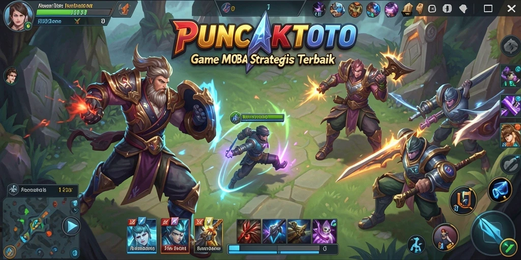 Tangkapan layar PUNCAKTOTO yang menampilkan pertarungan tim.