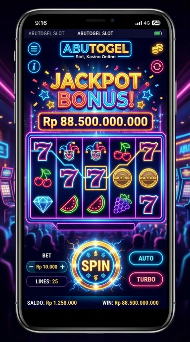 Tampilan utama aplikasi abutogel dengan berbagai pilihan aplikasi.